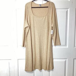Old Navy Sweater Dress A-line Square Neck Plus Size 3X NWT
